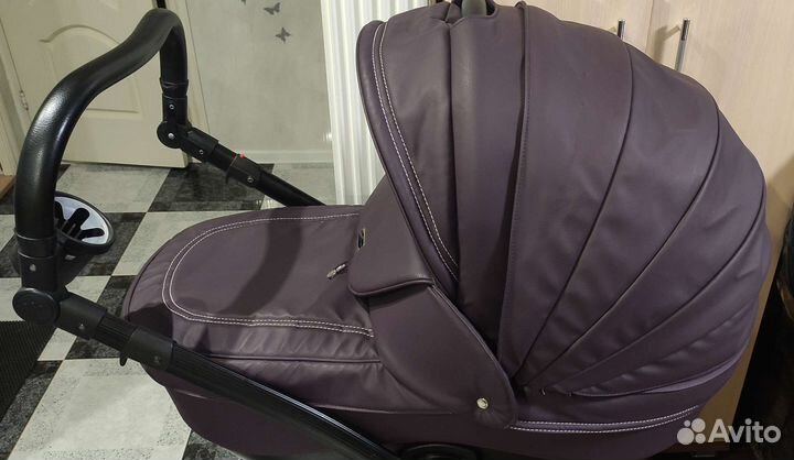 Коляска 2 в 1 adamex barletta new экокожа слива