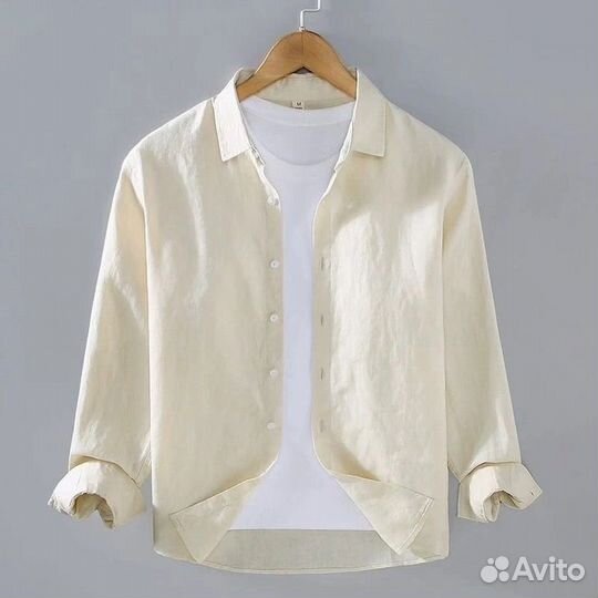 Рубашка мужская лен