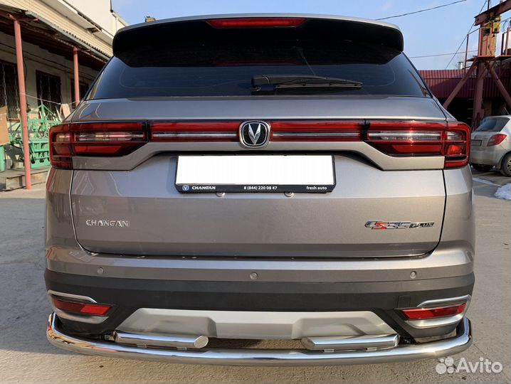 Защита зад бампера Changan CS35 Plus 2021 большая