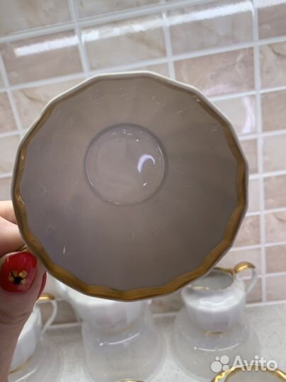 Сервиз чайный Вербилки золотая лента