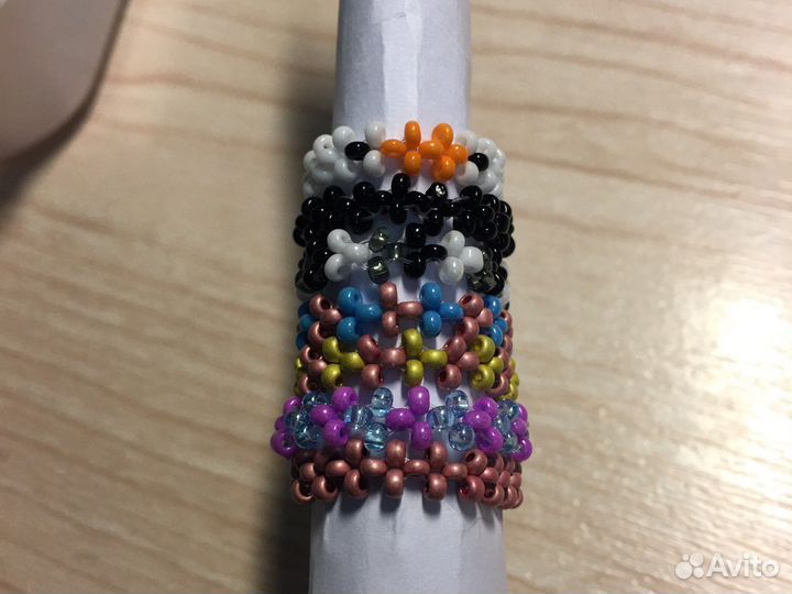 Кольца из бисера на заказ
