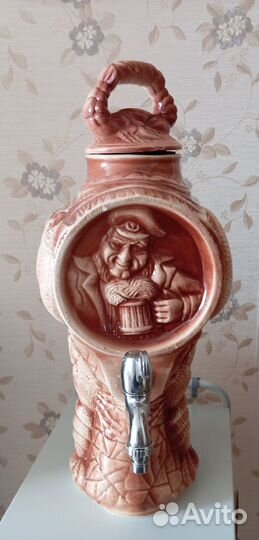 Декоративный, керамический бочонок для пива