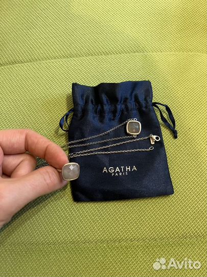 Ожерелье agatha paris 925 пробы