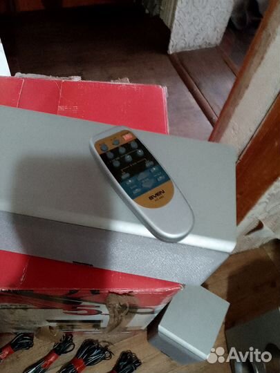 Сабвуфер и колонки sven+усилитель Ямаха