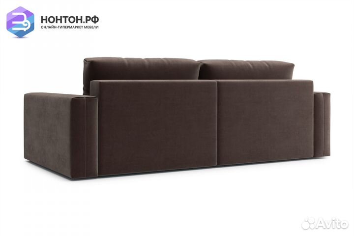 Диван угловой тик-так Монарх коричневый