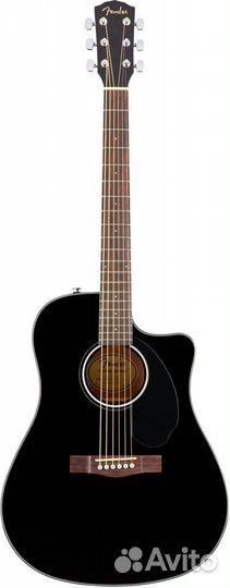 Гитара Fender CD-60SCE Dread Black WN