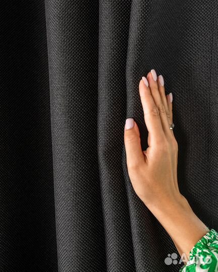 Шторы рогожка Орфей Черный