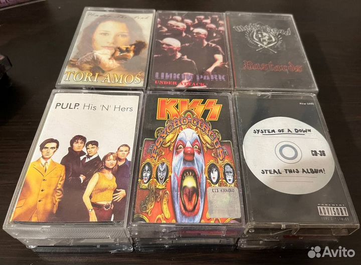 Аудиокассеты Radiohead Nirvana Linkin Park и тд