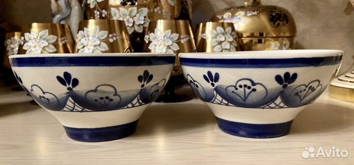 Гжель Конфетница. Салатники. Сахарница и др посуда