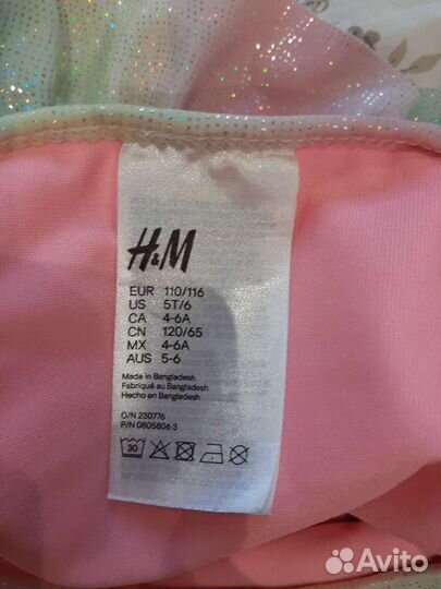 Купальник для девочки hm 116