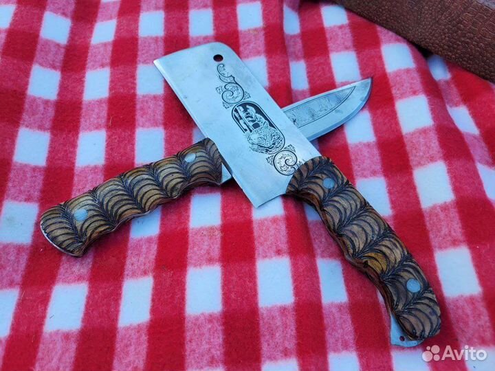 Нож, шампура, шашлычный набор