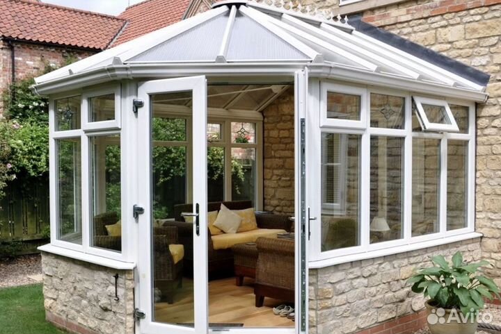 Окна пвх с установкой / крыльцо / беседка