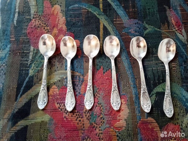 Мельхиор СССР 6 шт Кофейные Мннц1-50