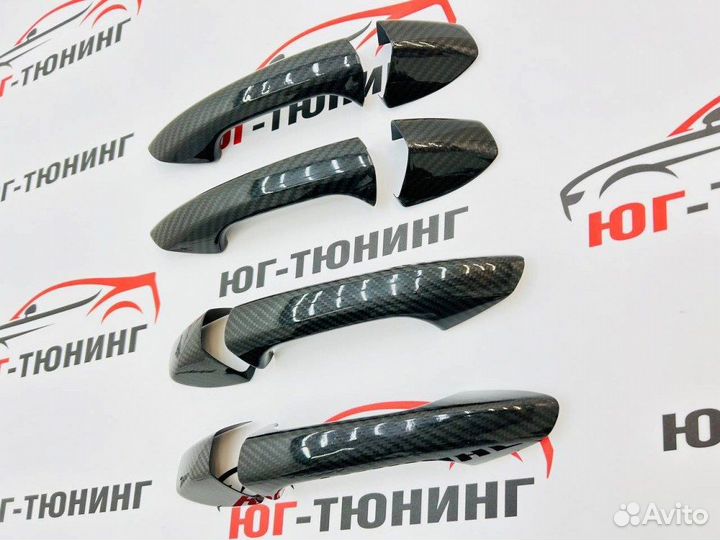 Накладки на ручки дверей карбон old Mercedes-Benz