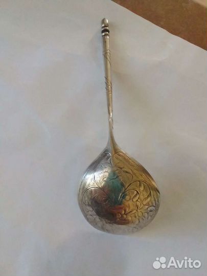 Старинная ложка для мёда.Серебро 84 проба