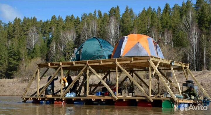 Идея для плота (бутылки по 30л.)