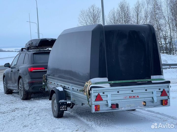 Прицеп с Крышкой. Кузов 3,46х1,53м, для снегохода