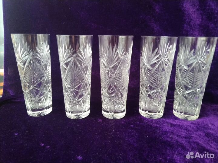Высокие Фужеры хрустальные СССР