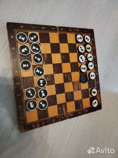 Шахматы деревянные, шашки