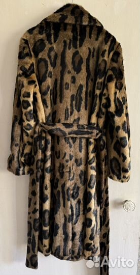 Шуба леопардовая осень-зима Seventy H&M