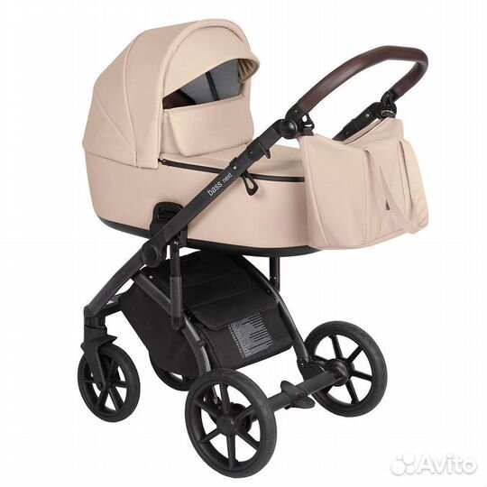 Roan Коляска 2в1 Bass Next Кожа Caramel/Black