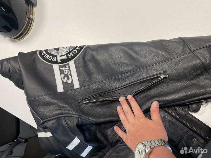 Кожаная мотокуртка Triumph хl