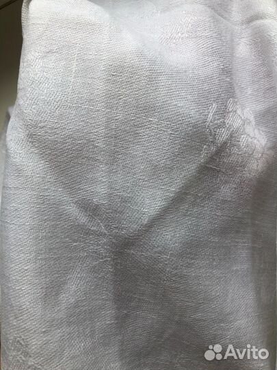 Белая льняная скатерть СССР