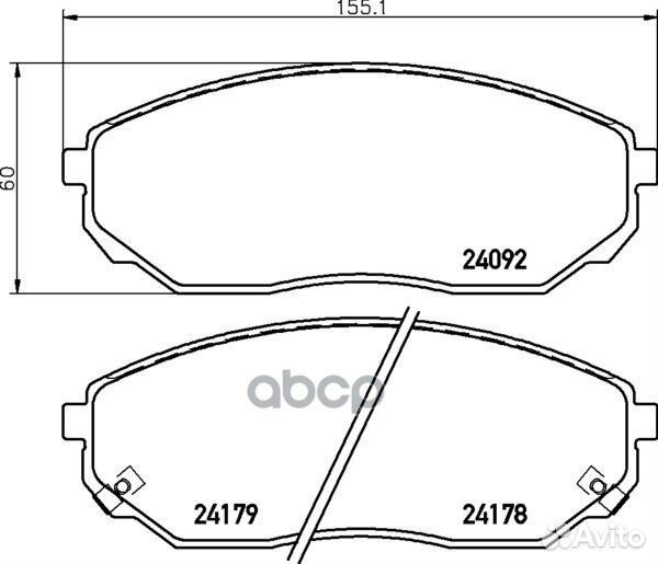 Колодки тормозные дисковые перед NP6053 NIS