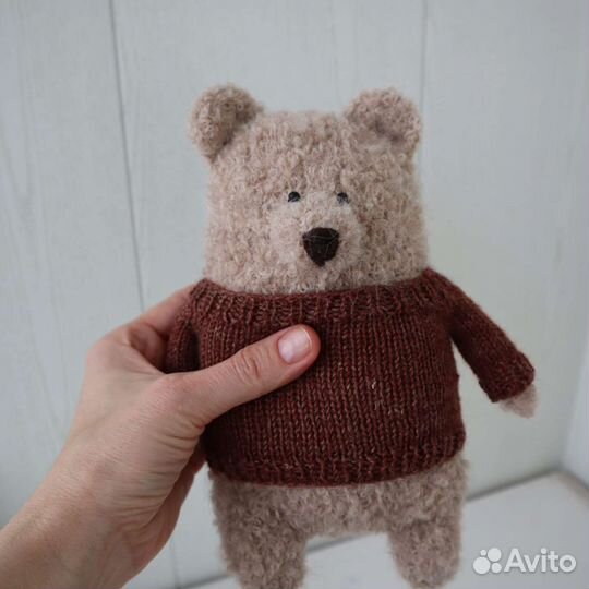 Вязаные игрушки ручной работы медведь