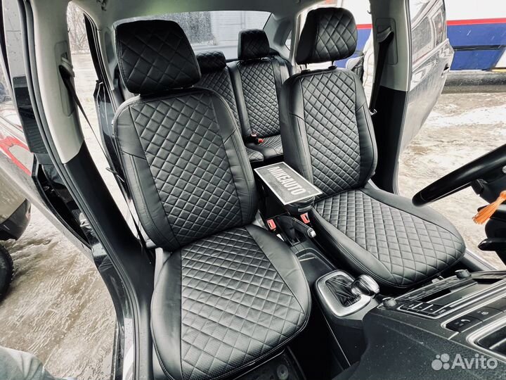 Авточехлы Автопилот из черной экокожи VW Polo 5 Sd