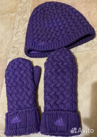 Комплект шапка и варежки adidas