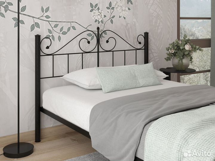 Кровать металлическая L samba Ларго полутораспальная