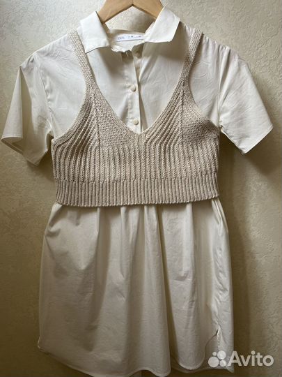 Платье+ Блузка+вязаный жилет Zara 140