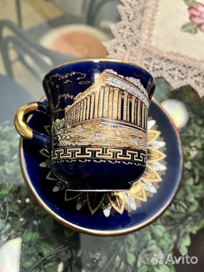 Сервиз кофейный Греция, 24К золото