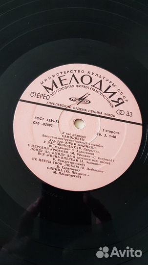 Самоцветы. У Нас Молодых. 1978 г