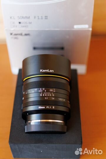 Объектив KamLan 50 мм F1.1 II MF для Canon M
