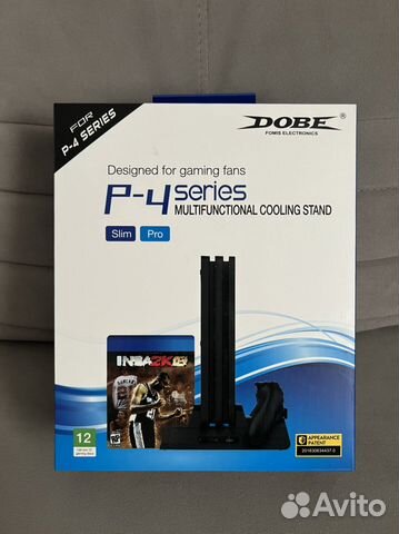 Подставка с охлаждением и зарядкой PS4 Slim Pro