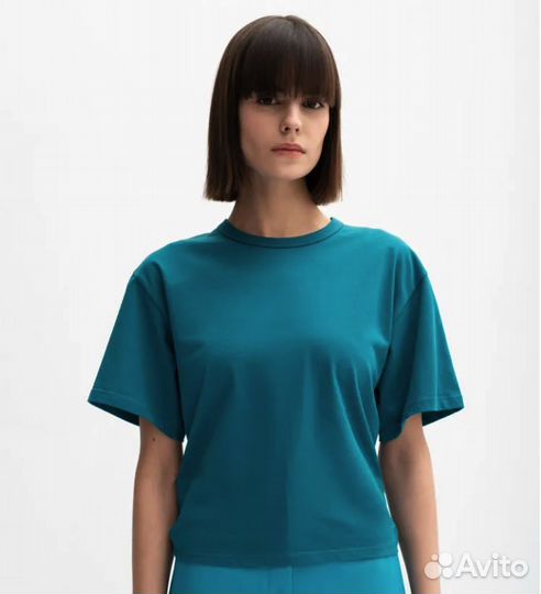 Футболка топ lime бирюзовая новая