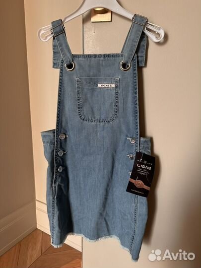 Сарафан легкий джинсовый, 134см, Новый