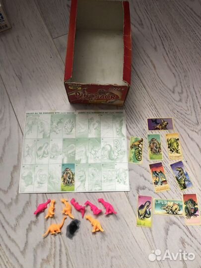 Наклейки планета динозавров, фигурки, блок, 90е