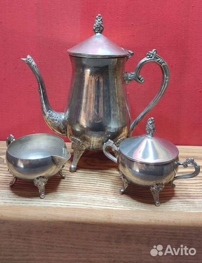 Антикварный Кофейный сервиз. Мельхиор