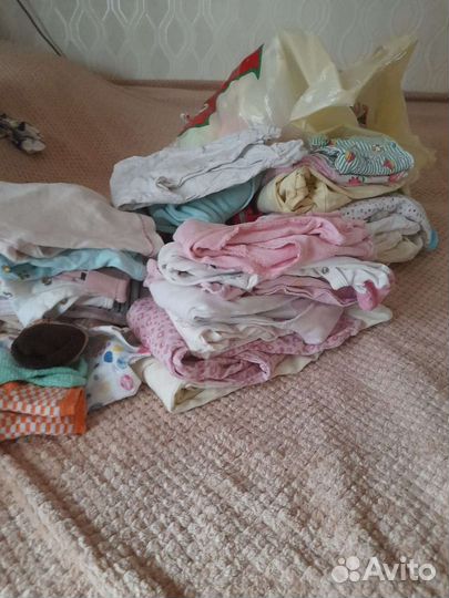 2 больших пакета вещей для девочки 0-3 месяца