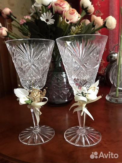 Свадебные хрустальные бокалы