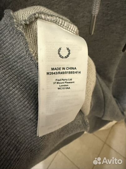 Толстовка худи Fred Perry XL