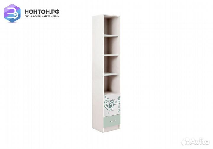 Стеллаж Вега Алфавит белый / мятный