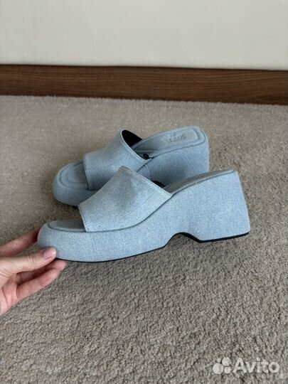 Джинсовые сабо шлёпанцы Zara 38 размер