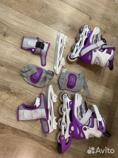Ролики или коньки 2 в 1 размер 30-33