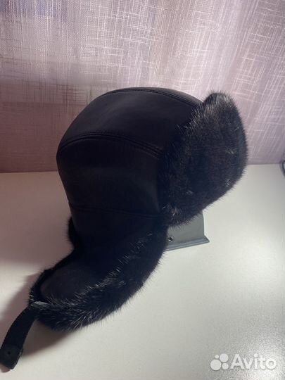 Шапка ушанка мужская норка бу