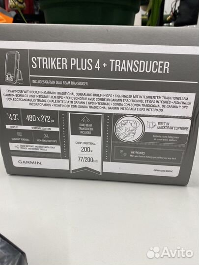 Эхолот Garmin Striker Plus4 с транц. трансдьсером