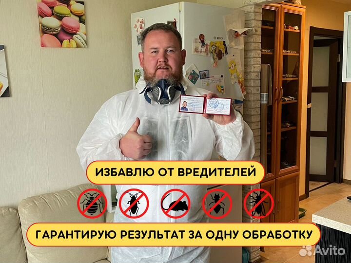 Обработка от клопов, уничтожение тараканов